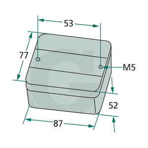 Schita dimensiuni Far ceata unghiular 12V pentru utilaje GRANIT 20700015