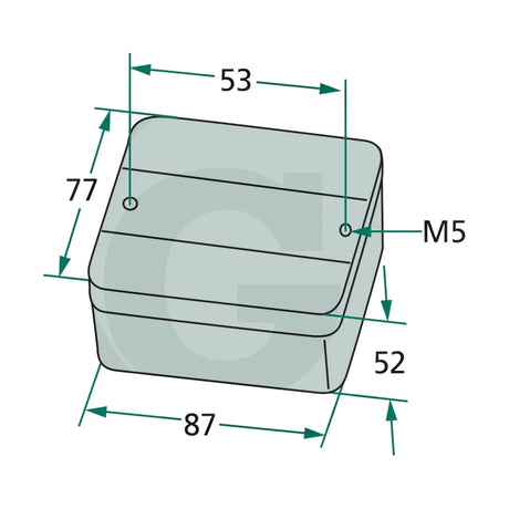Schita dimensiuni Far ceata unghiular 12V pentru utilaje GRANIT 20700015