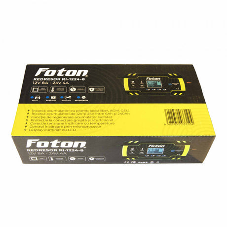 Redresor inteligent Foton RI-1224-8 cu desulfatare - 12V/8A 24V/4A 640051 – imagine 5