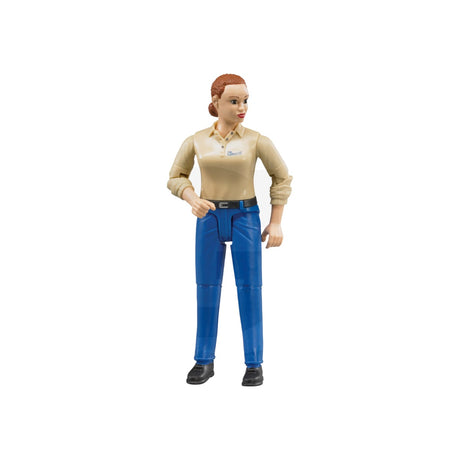 Figurina femeie in pantaloni albastri, scara 1:16 Bruder 12279165