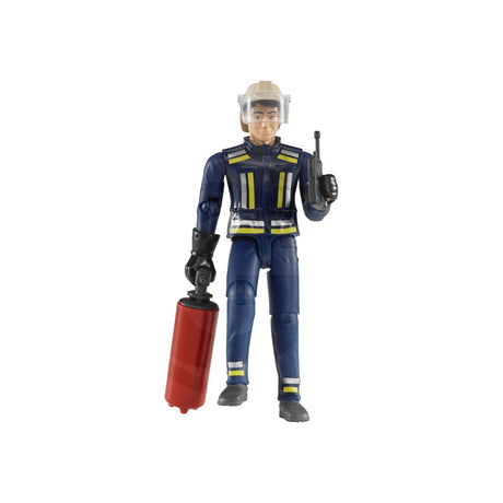 Figurina pompier cu extinctor si accesorii, scara 1:16 Bruder 60100