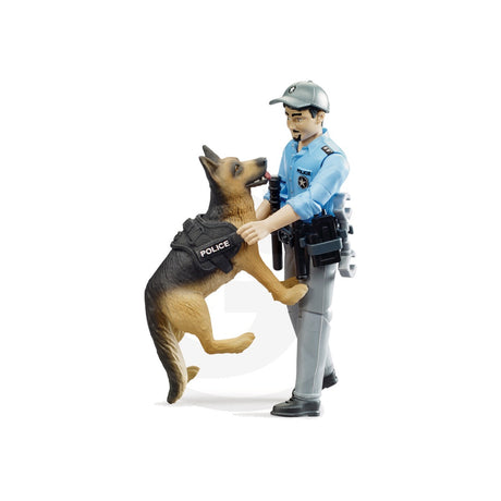 Figurine Bworld politist si caine, scara 1:16 Bruder 12292703 – imagine 2
