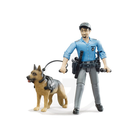 Figurine Bworld politist si caine, scara 1:16 Bruder 12292703 – imagine 3
