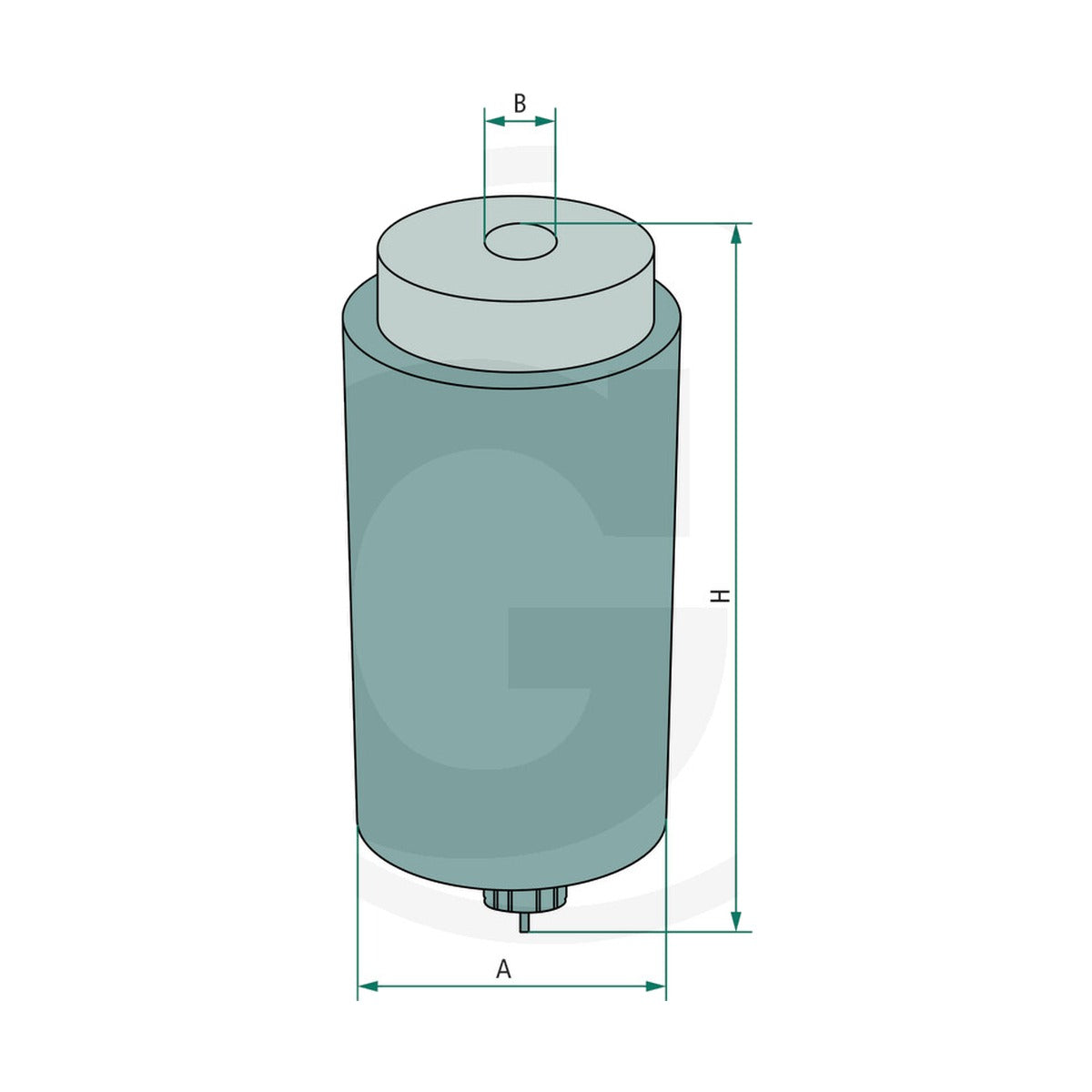 Schita dimensiuni Filtru carburant Fleetguard 739FS19861