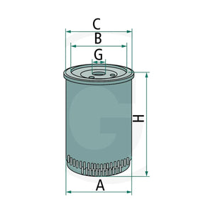 Schita dimensiuni Filtru de carburant compatibil Fendt, Deutz-Fahr, Lamborghini GRANIT 8001006