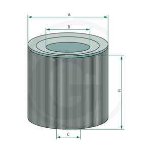Schita dimensiuni Filtru de ulei compatibil Fendt MANN FILTER 565H724.3