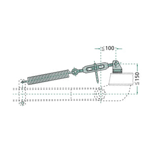 Schita dimensiuni Fixator complet cu suport, arc de tractiune JOST 22060006 – 2