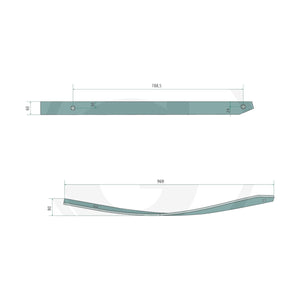 Schita dimensiuni Foaie cormana Nr. 4 stanga, lungime 985 mm pentru Lemken GRANIT 56017 3444041