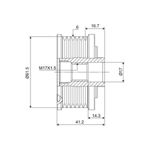 Fulie alternator Valeo 588009 – imagine 5
