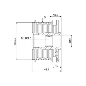 Fulie alternator Valeo 588011 – imagine 5