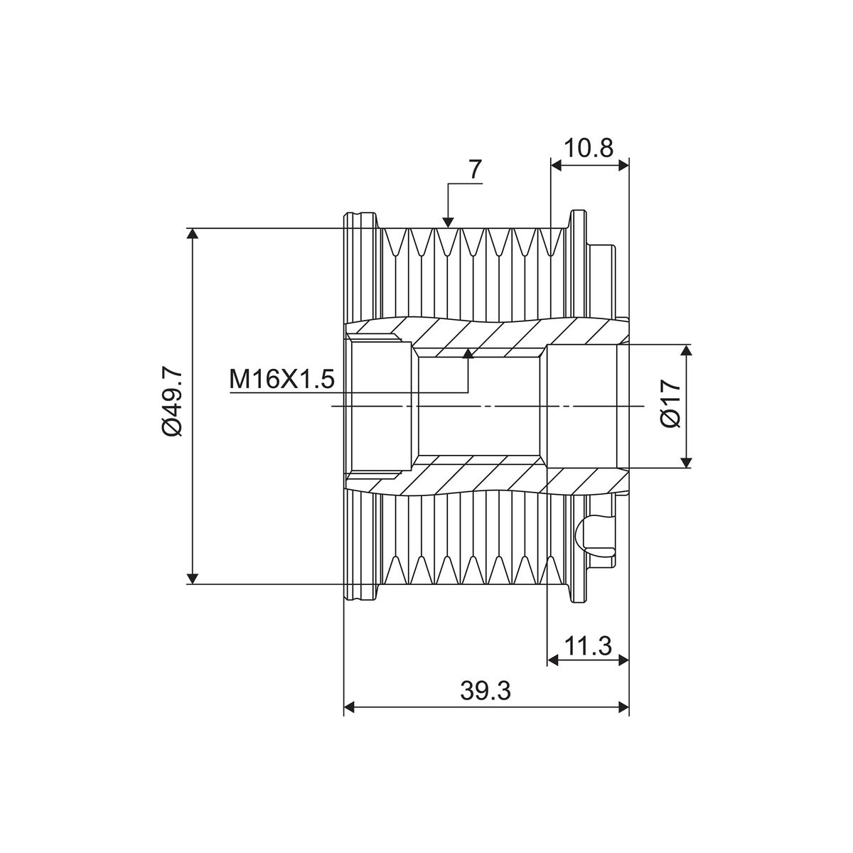 Fulie alternator Valeo 588072 – imagine 5