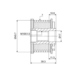 Fulie alternator Valeo 588072 – imagine 5