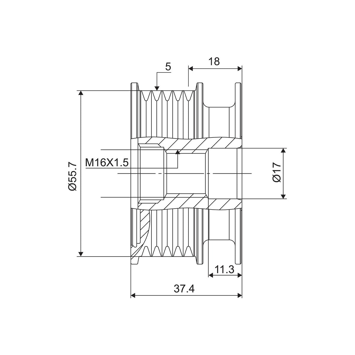 Fulie alternator Valeo 588122 – imagine 5