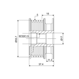 Fulie alternator Valeo 588122 – imagine 5