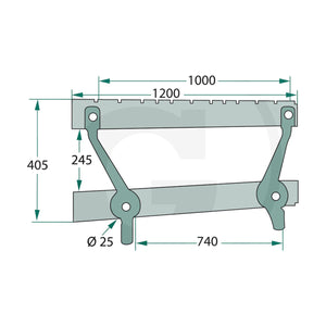 Schita dimensiuni Furca paleti EURO-NORM GRANIT 77875582