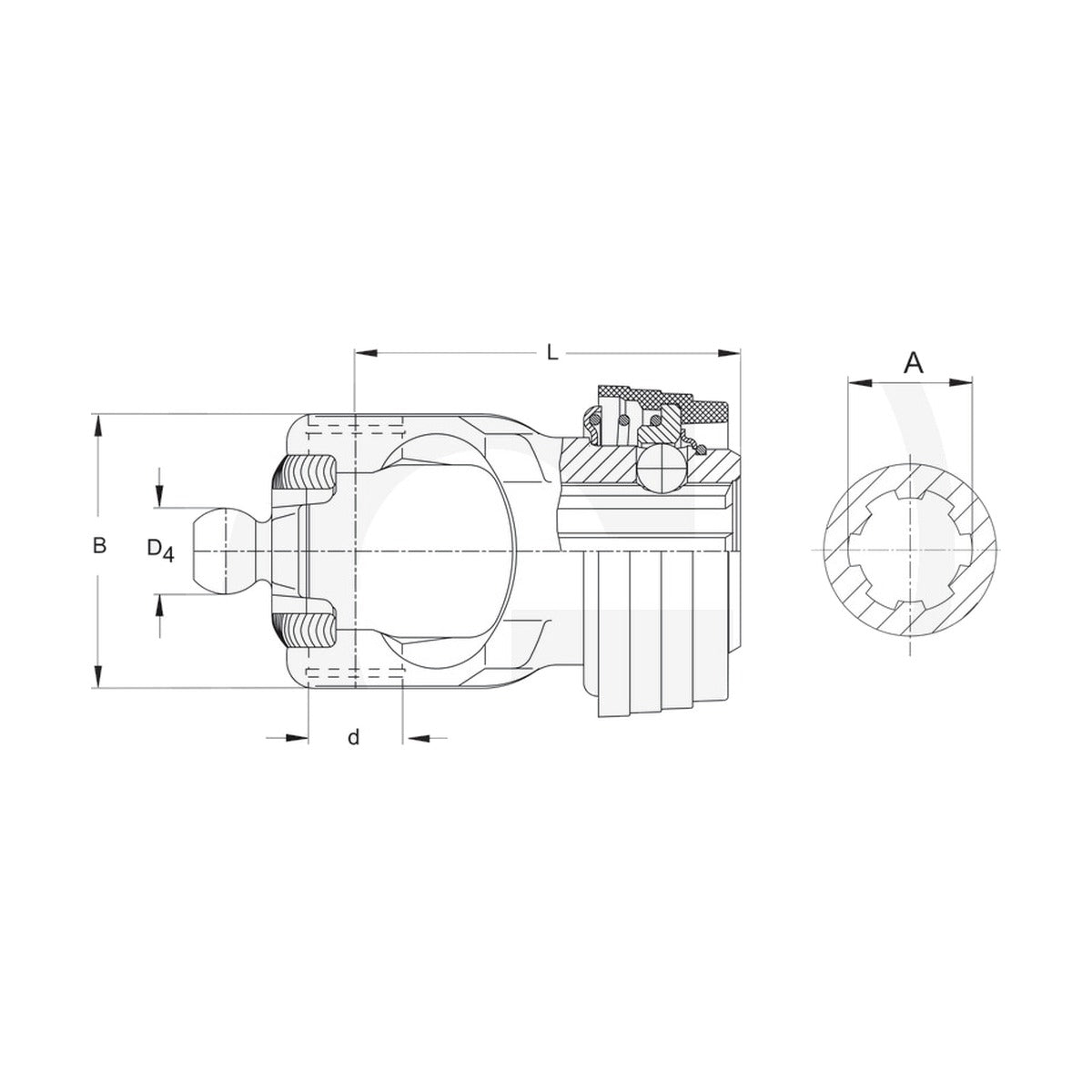 Schita dimensiuni Furca racordare 35.83.330 WALTERSCHEID 395139035