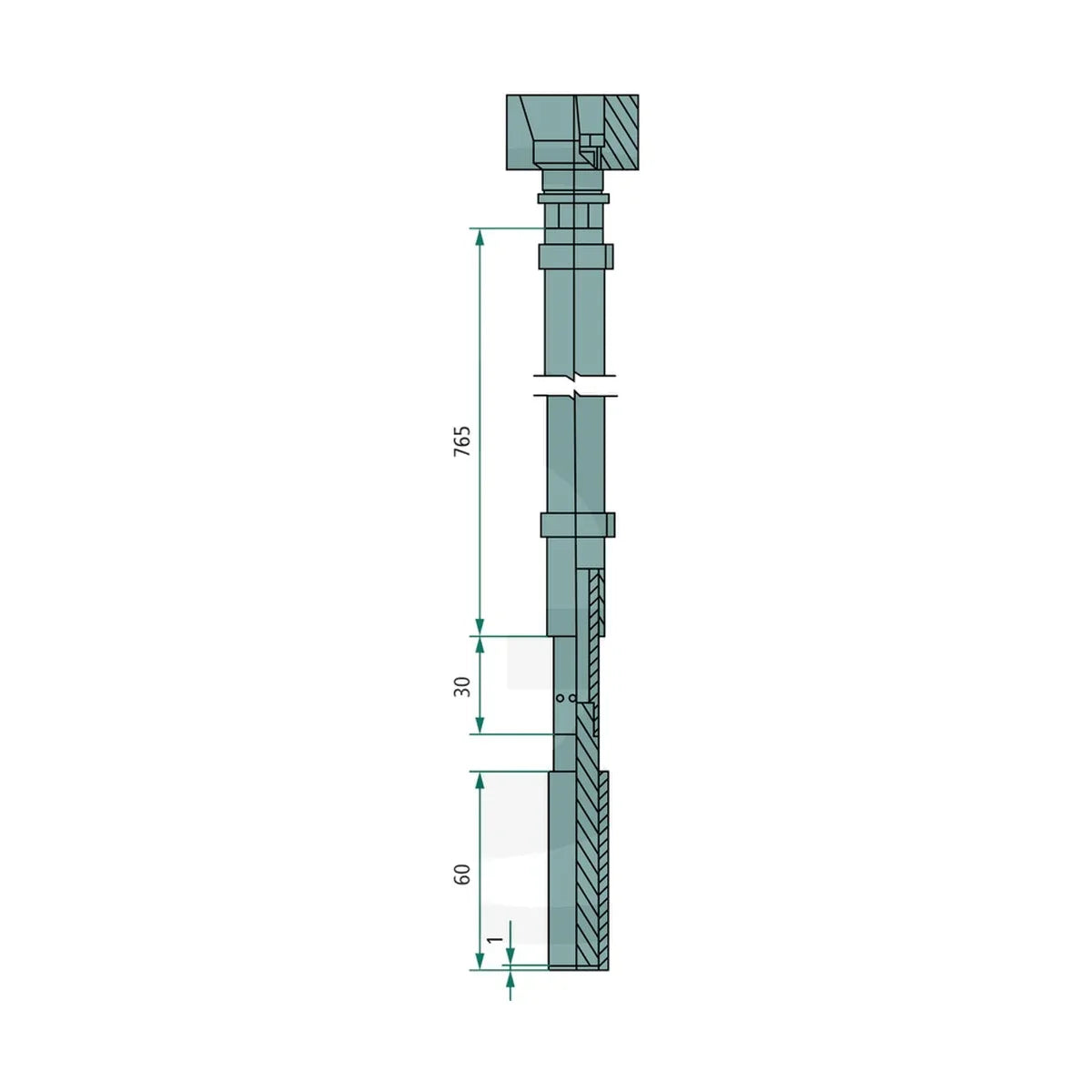 Schita dimensiuni Furtun de tractare 5SL LECHLER 6700921730001000