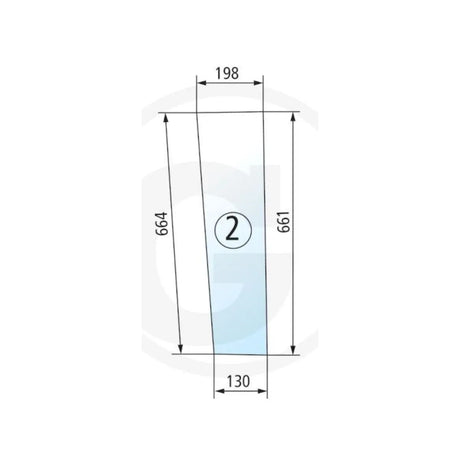 Geam inferior stanga sau dreapta fata Deutz-Fahr