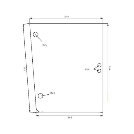 Geam lateral stanga sau dreapta spate Deutz-Fahr