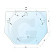 Schita dimensiuni Geam spate curbat Same 0.009.8626.0 GRANIT 65004143