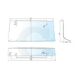 Geam spate curbat tractor Fiat Case Ford New Holland 650S29357