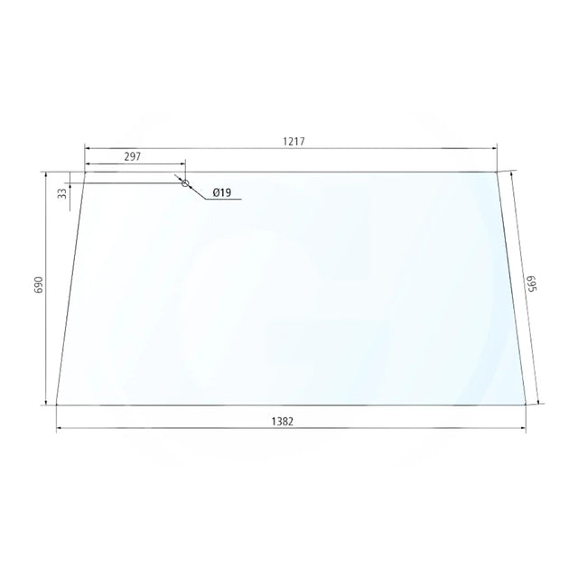 Geam spate tractor Fendt Farmer 650885791 verde