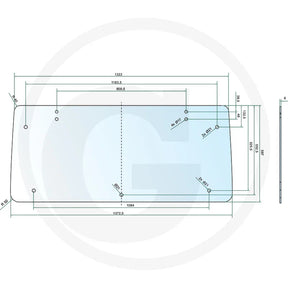 Geam usa spate tractor Fiat Ford CNH 650886132