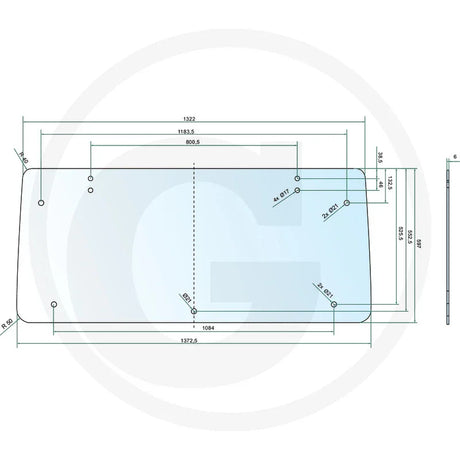 Geam usa spate tractor Fiat Ford CNH 650886132