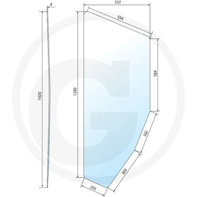 Geam usa stanga Fiat 650885878 verde