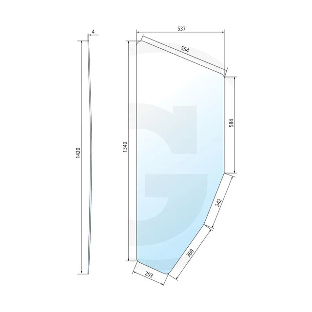 Schita dimensiuni Geam usa stanga Fiat verde GRANIT 650885878