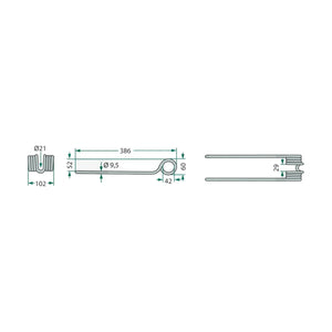 Schita dimensiuni Gheare elastice pentru Pöttinger GRANIT 525436140