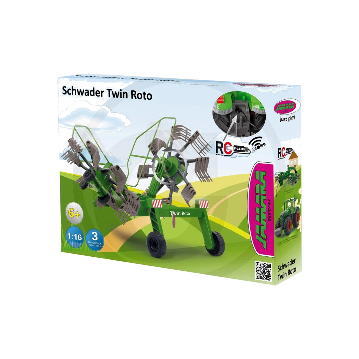 Grebla rotativa Twin Roto pentru tractor telecomandat, scara 1:16 Jamara 37125268 – imagine 2