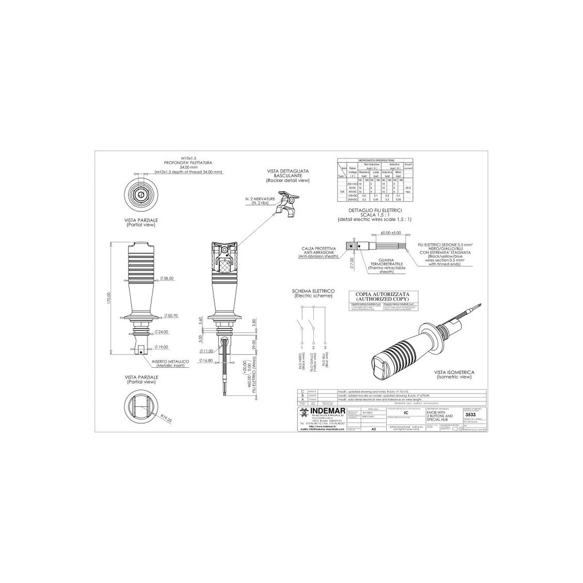 Joystick distribuitor hidraulic INDEMAR IC-3533 – imagine 2