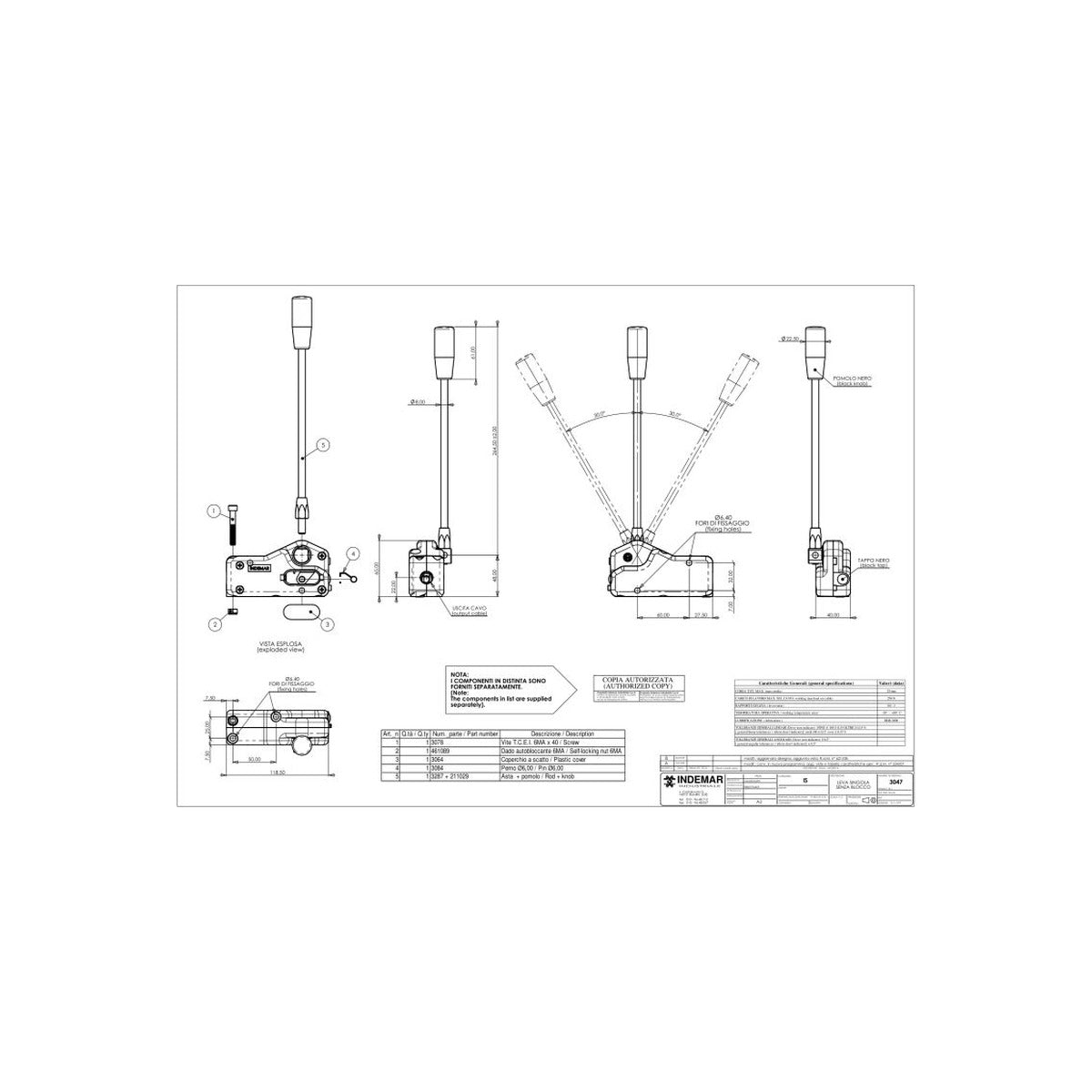 Joystick distribuitor hidraulic INDEMAR IS-3047 – imagine 2