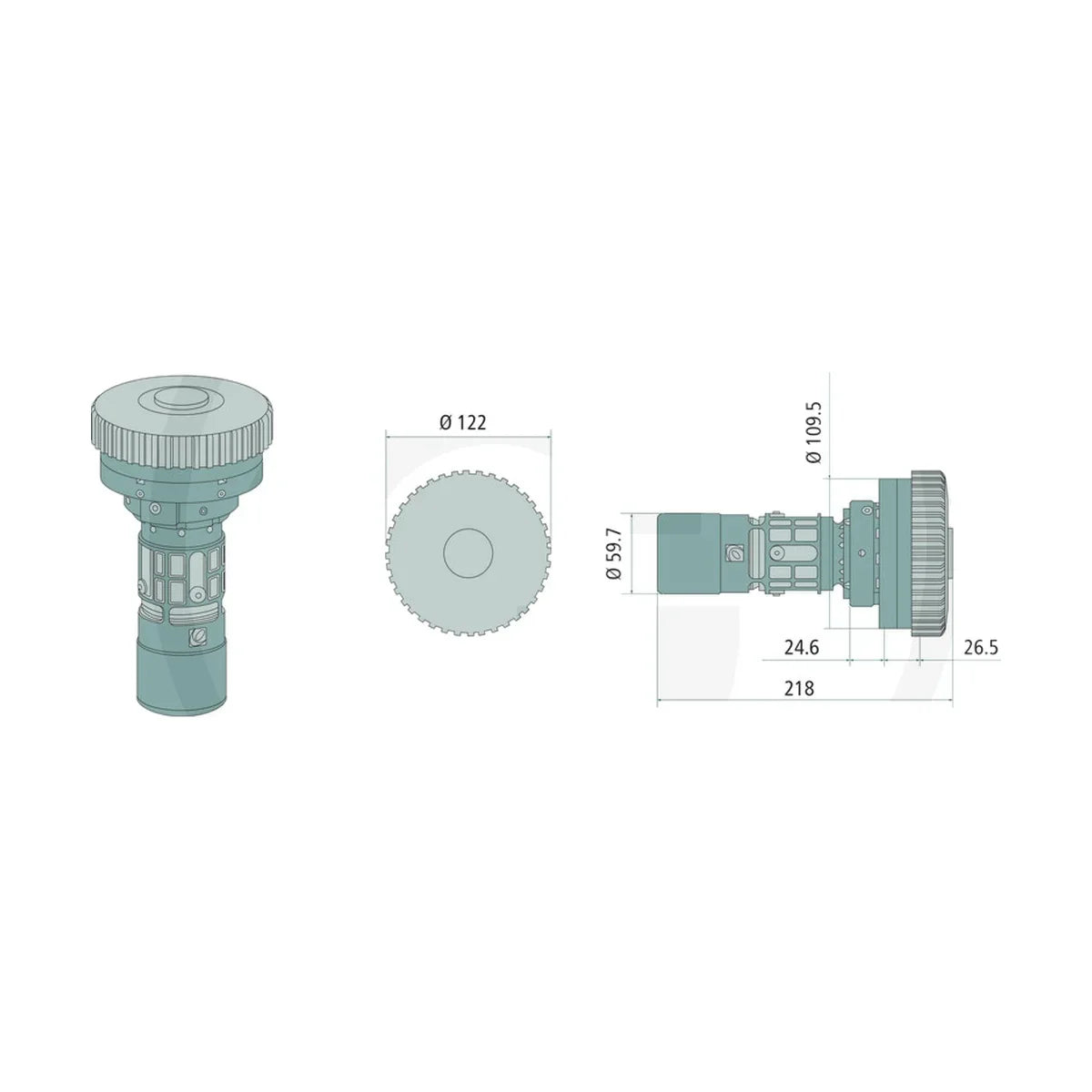 Schita dimensiuni KOCKON M2 105 ULTIMATE PL-CAP GRANIT 374824510013