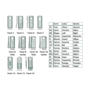 Schita dimensiuni Lama Packung mit 25 Stück compatibila Deutz-Fahr, Pöttinger, Fella GRANIT 52506561542/25 – 2