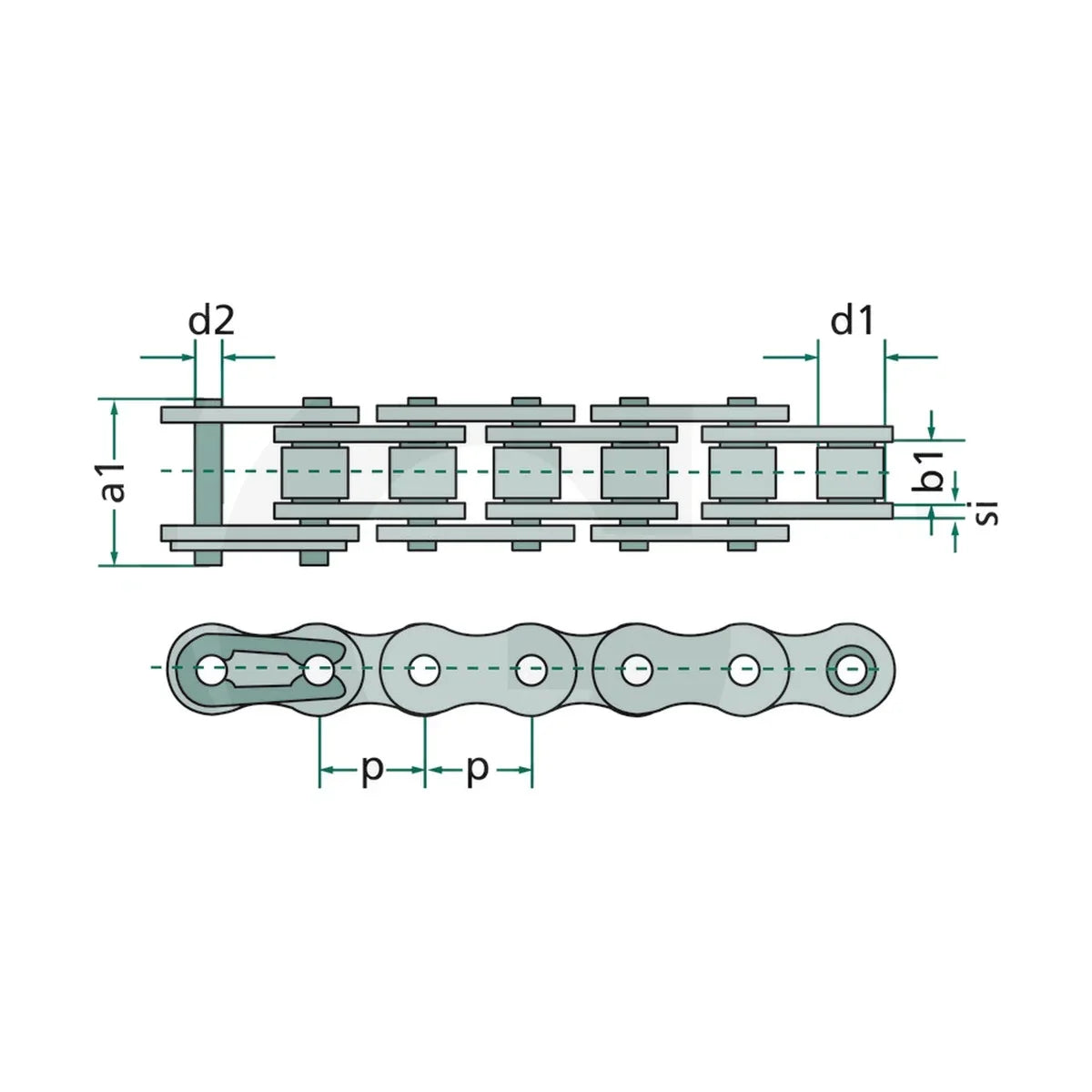 Schita dimensiuni Lant role compatibil Deutz-Fahr, Amazone, Welger DONGHUA 8371642F