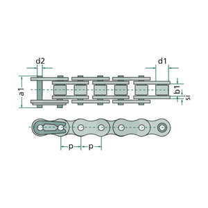 Schita dimensiuni Lant role compatibil Deutz-Fahr, Amazone, Welger DONGHUA 8371642F
