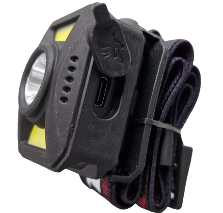 Lanterna frontala Foton Sport HL0163 7 moduri, USB-C, 3W+5W COB alb/rosu 304140163 – imagine 3