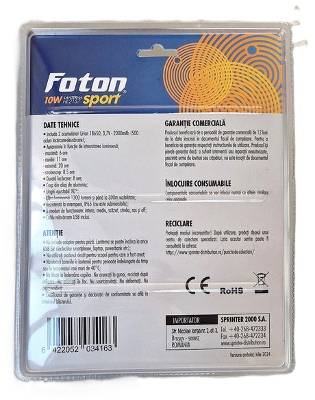 Lanterna frontala reincarcabila Foton Sport HL-2157 10W 1200 lumeni 304142158 – imagine 4