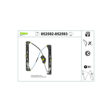 Macara geam fata dreapta Valeo 852593