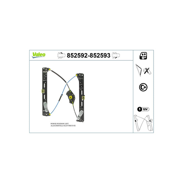 Macara geam fata dreapta Valeo 852593