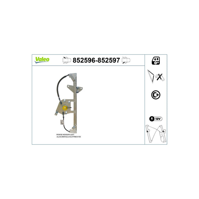 Macara geam spate dr. Valeo 852597