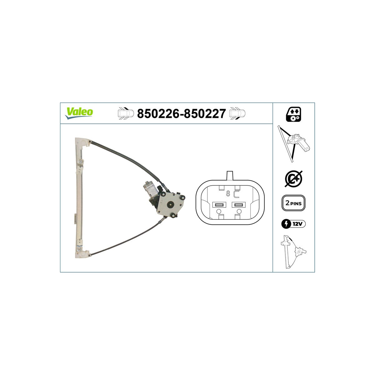 Macara geam Valeo 850226