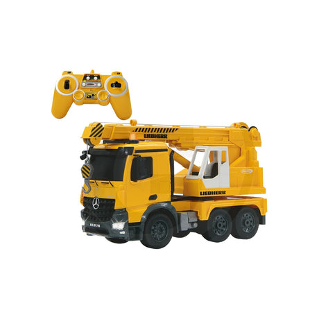 Macara pentru sarcini grele telecomandata Mercedes-Benz Arocs Liebherr 2,4 GHz, scara 1:20 Jamara 37116357