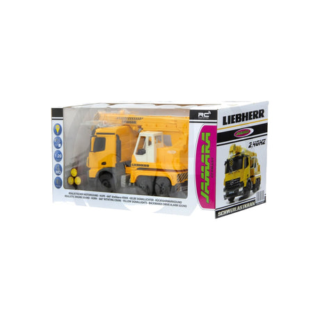 Macara pentru sarcini grele telecomandata Mercedes-Benz Arocs Liebherr 2,4 GHz, scara 1:20 Jamara 37116357 – imagine 2