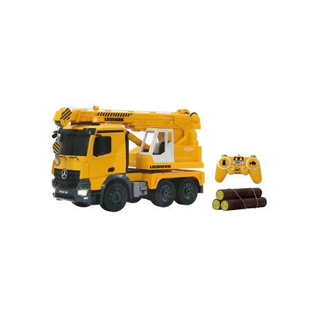 Macara pentru sarcini grele telecomandata Mercedes-Benz Arocs Liebherr 2,4 GHz, scara 1:20 Jamara 37116357 – imagine 3