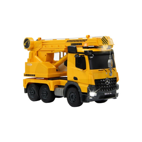 Macara pentru sarcini grele telecomandata Mercedes-Benz Arocs Liebherr 2,4 GHz, scara 1:20 Jamara 37116357 – imagine 6