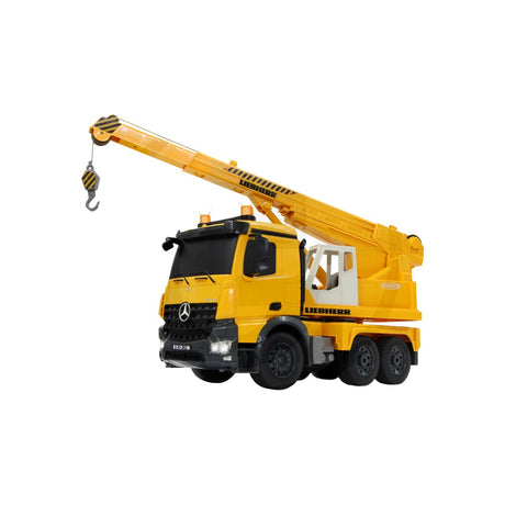 Macara pentru sarcini grele telecomandata Mercedes-Benz Arocs Liebherr 2,4 GHz, scara 1:20 Jamara 37116357 – imagine 7