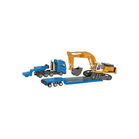 Macheta camion cu excavator pe senile, scara 1:87 Siku 1847 – imagine 4